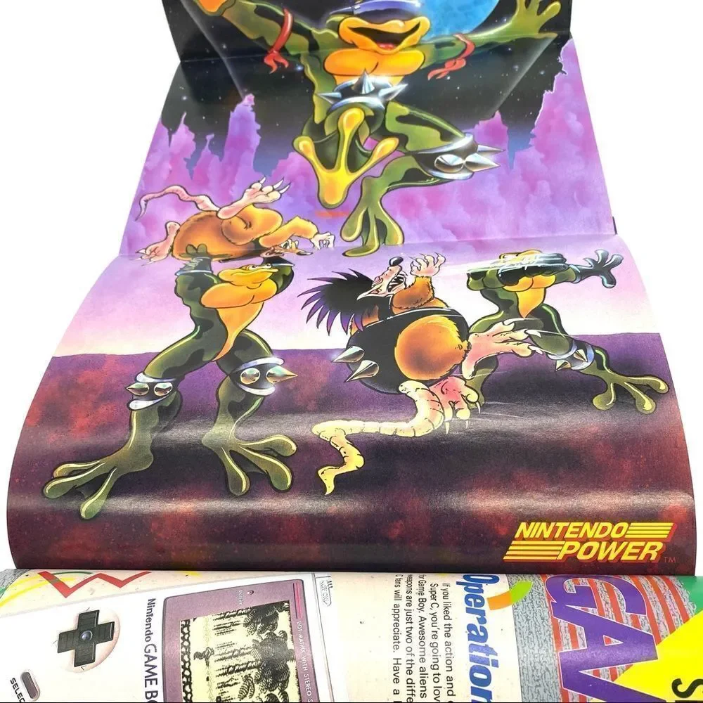 Nintendo Power Magazine #22 Metal Storm With Battletoads Poster March 1991